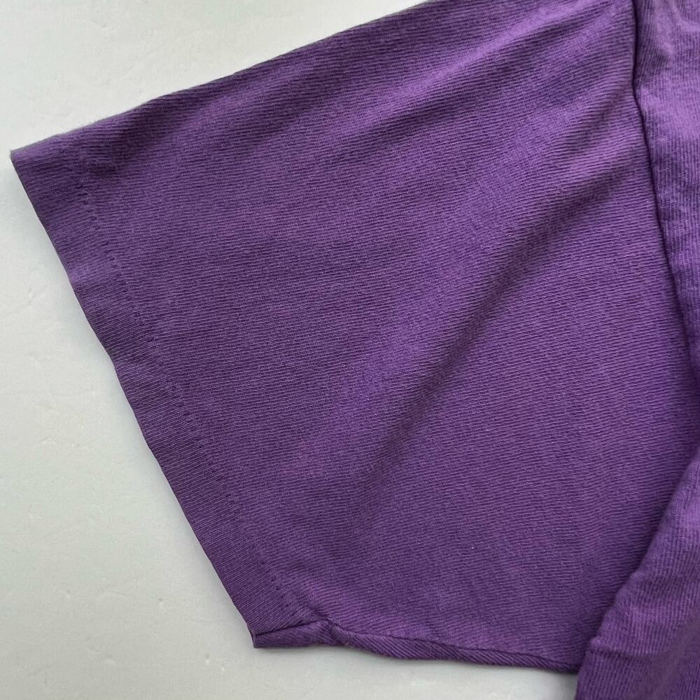 Vintage Champion USA Made Spellout Purple Script T Shirt Single Stitch Tee 80s - Picture 9 of 16